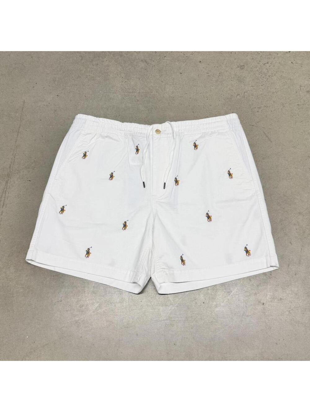 Polo Ralph Lauren Prepster Shorts Mens XL White Classic Fit 6" Embroidered Pony